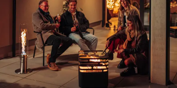 Hoefats CUBE feuerkorb schwarz vonmoos luzern