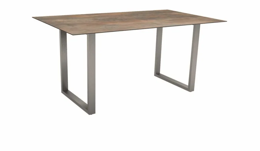 Kufentisch 160x90 cm Edelstahl