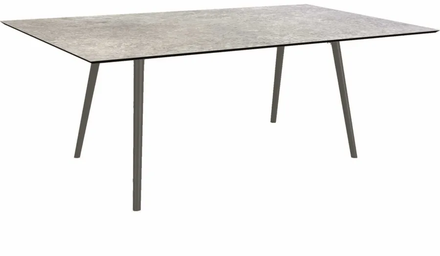 Tisch 180x100cm Interno Rundrohr konisch Aluminium