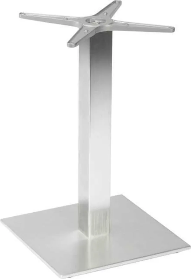 Tischgestell Mailand 2 Aluminium Edelstahloptik Fuß 45x45 cm Säule quadratisch