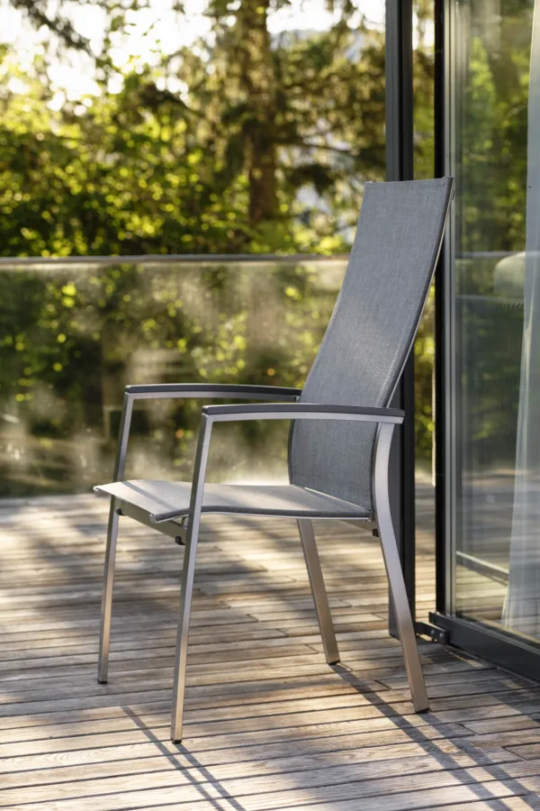 Stapelsessel Mika hoch Edelstahl