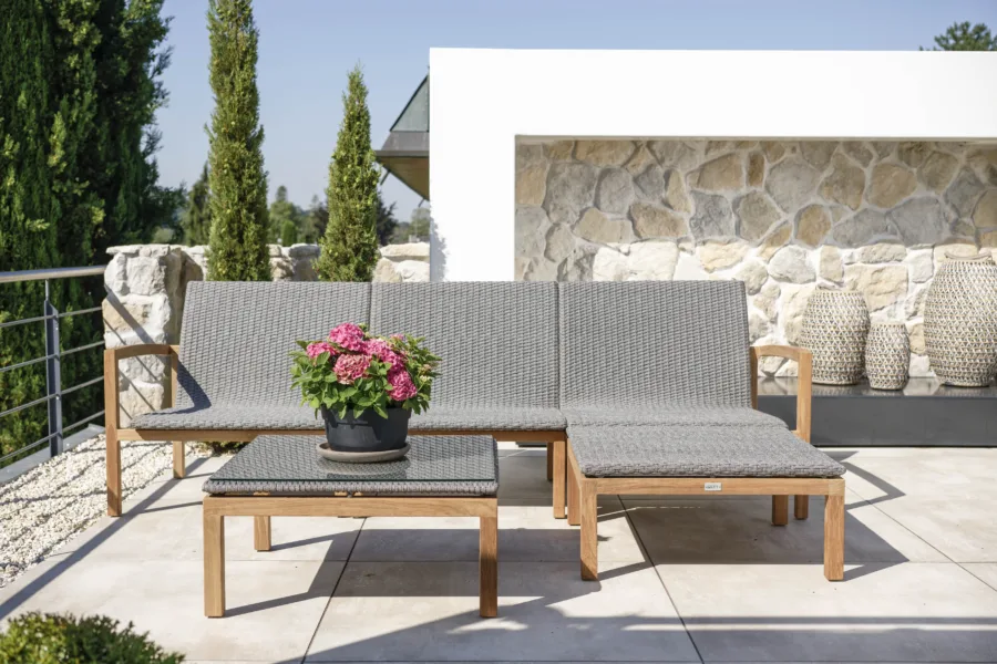 Lounge-Hocker Leah Teak