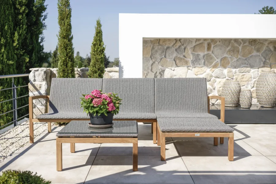 Lounge-Seitenelement Leah Teak