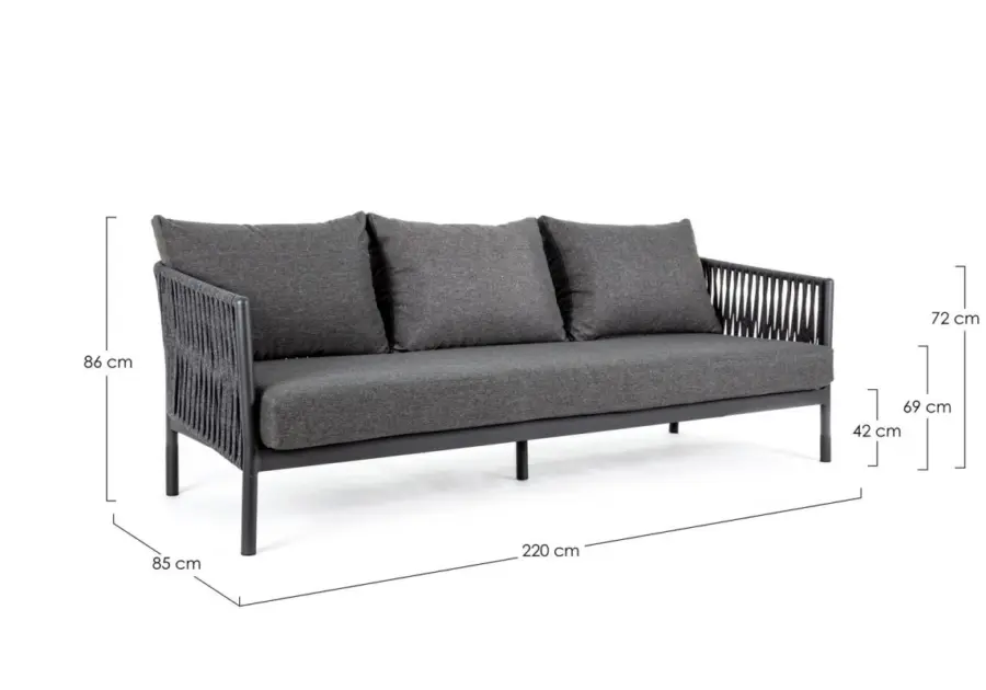 Lounge-3er-Sofa Florencia