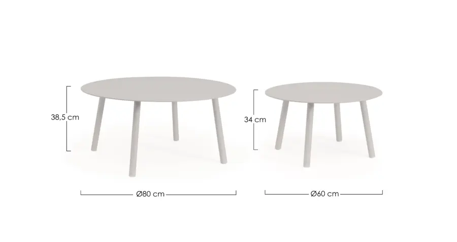 Beistelltisch Aminta 2er-Set