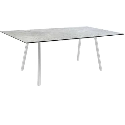 Tisch 180x100cm Interno Rundrohr Edelstahl