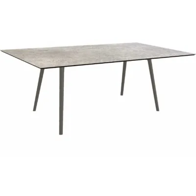 Tisch 180x100cm Interno Rundrohr konisch Aluminium