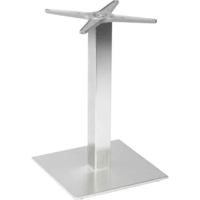 Tischgestell Mailand 2 Aluminium Edelstahloptik Fuß 45x45 cm Säule quadratisch